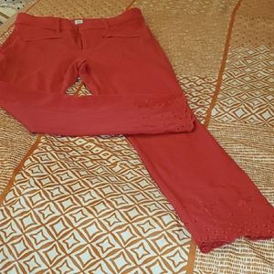 Red Skinny Ankle